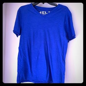 Men’s Small Blue Helix VNeck Short Sleeve T-Shirt